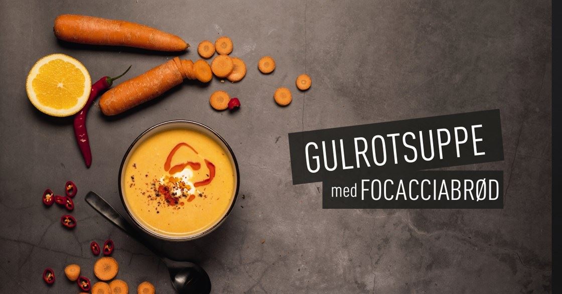 Gulrotsuppe med focacciabrød